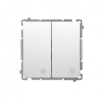 Simon Basic Łącznik krzyżowy podwójny biały