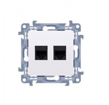 Simon10 Gniazdo komputerowe podwójne 2xRJ45 kat.5