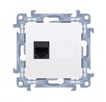 Simon10 Gniazdo komputerowe poj.1xRJ45 kat.5e biał