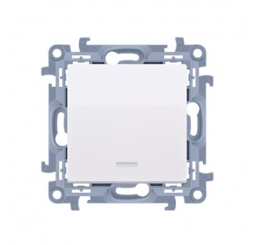 Simon10 Łącznik jednob. podśw. LED 10AX IP20 biały