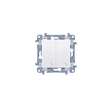 Simon10 Łącznik schodowy podwójny biały