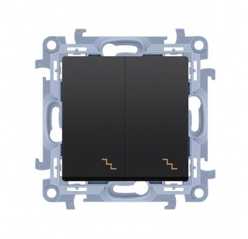 Simon10 Łącznik schodowy podwójny czarny mat