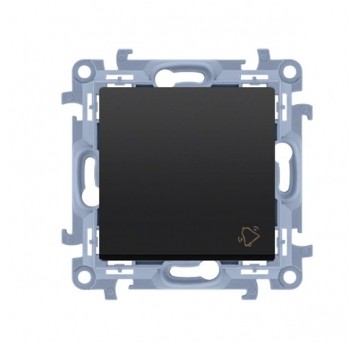 Simon10 Przycisk dzwonek 10AX 250Vczarny mat