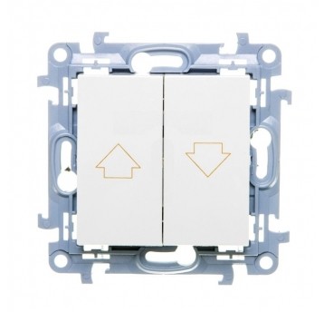 Simon10 Przycisk żaluzjowy roletowy biały