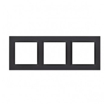 Simon10 Ramka 3-krotna czarny matowy