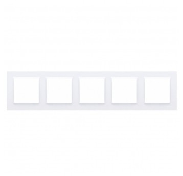 Simon10 Ramka pięciokrotna biała
