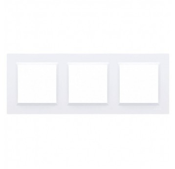 Simon10 Ramka potrójna biała