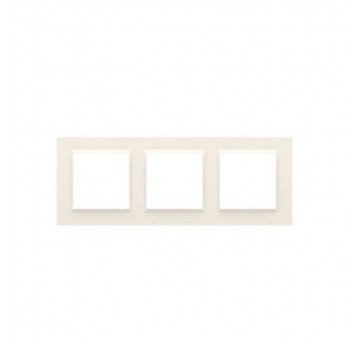 Simon10 Ramka potrójna kremowa