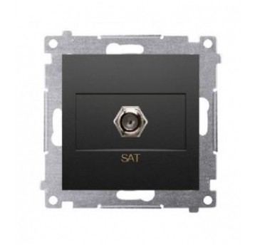 Simon54 Gniazdo antenowe poj.SAT typu "F" czarny m