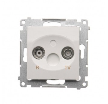 Simon54 Gniazdo antenowe R/ TV końcowe białe