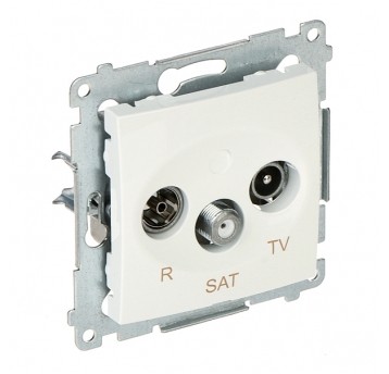 Simon54 Gniazdo antenowe RTV-SAT końcowe biały