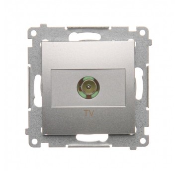 Simon54 Gniazdo antenowe TV końcowe srebrny mat