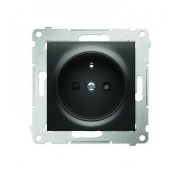 Simon54 Gniazdo pojedncze z/u antracyt