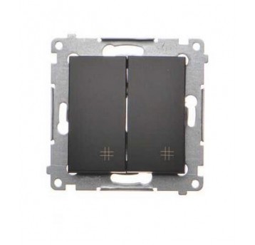 Simon54 Łącznik krzyżowy podwójny czarny mat