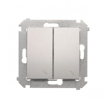 Simon54 Łącznik schodowy podwójny srebrny mat