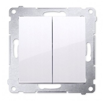 Simon54 Łącznik świecznikowy biały podwójny