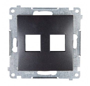 Simon54 Pokrywa gniazda 2xRJ45 antracyt