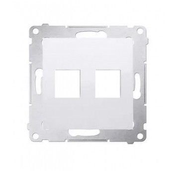 Simon54 Pokrywa gniazda 2xRJ45 biały