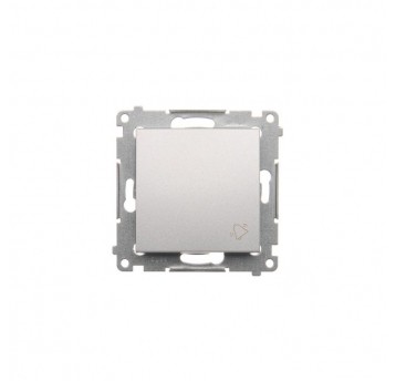 Simon54 Przycisk dzwonek srebrny mat