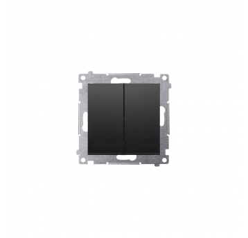 Simon54 Przycisk podwójny chwilowy zwierny czarny