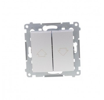 Simon54 Przycisk żaluzjowy srebrny mat