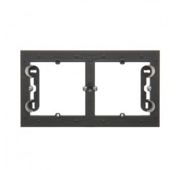 Simon54 Puszka natynkowa podwójna czarny mat