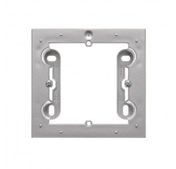 Simon54 Puszka natynkowa pojedyńcza srebrny mat