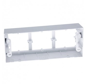 Simon54 Puszka natynkowa potrójna biała