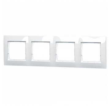 Simon54 Ramka czterokrotna biały 4 pola