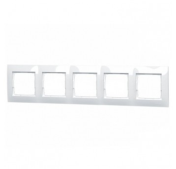 Simon54 Ramka pięciokrotna biała 5 pól