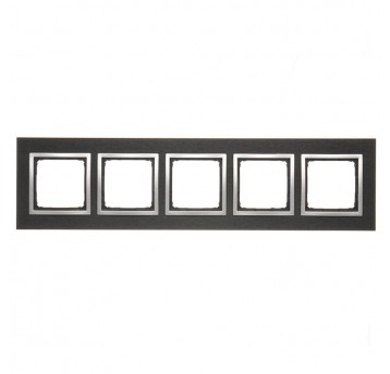 Simon54 Ramka pięciokrotna INOX YIN NATURE-METAL