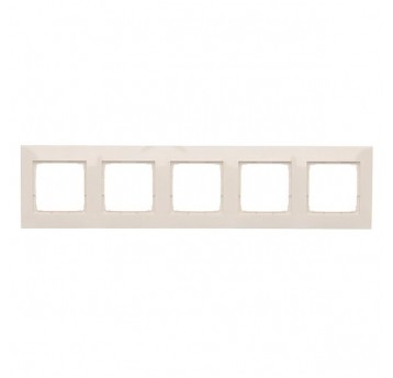 Simon54 Ramka pięciokrotna kremowa 5 pól