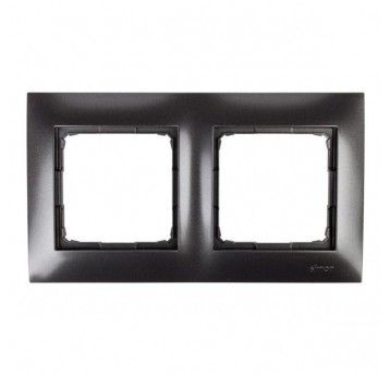 Simon54 Ramka podwójna antracyt 2 pola