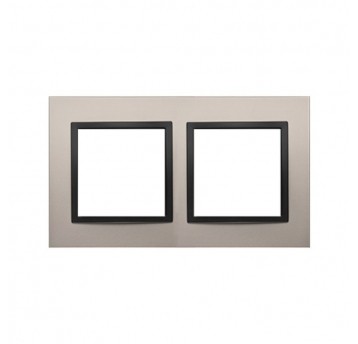 Simon54 Ramka podwójna metalowa satynowa noc