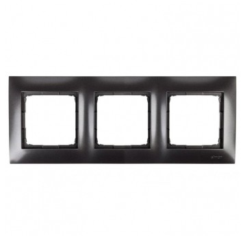 Simon54 Ramka potrójna antracyt 3 pola