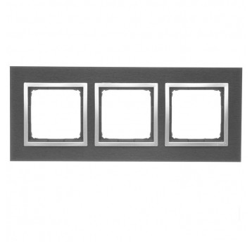 Simon54 Ramka potrójna INOX YIN NATURE-METAL
