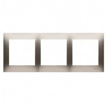 Simon54 Ramka potrójna złoty mat 3 pola