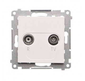 Simon55 Gniazdo antenowe TV pojedyncze Biały mat