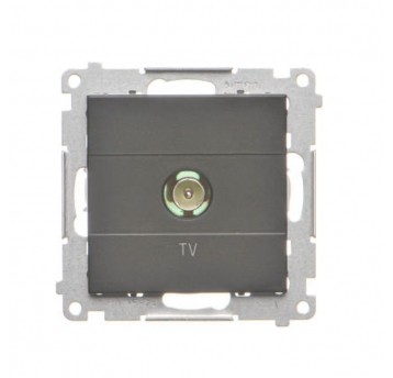 Simon55 Gniazdo antenowe TV pojedyncze Czarny mat