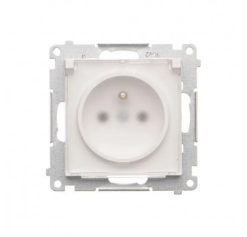 Simon55 Gniazdo do IP44 z uszcz. Grafitowy mat