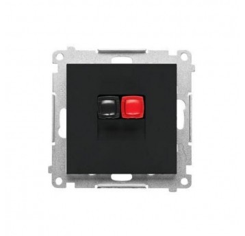 Simon55 Gniazdo głośnikowe 1-krotne 2,5mm cz. mat