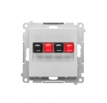 Simon55 Gniazdo głośnikowe 2-krotne 2,5mm Cz. mat