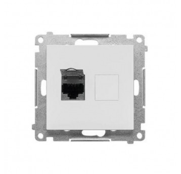 Simon55 gniazdo komp. poj. RJ45 kat.6 Jasnoszary