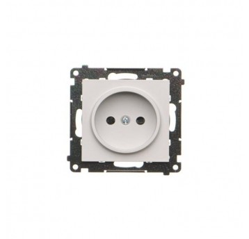 Simon55 gniazdo wtycz. poj.bez uziem. Jasnoszary