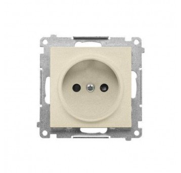 Simon55 gniazdo wtycz. poj.bez uziem.Szampański ma