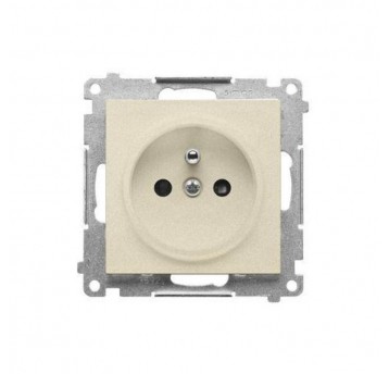 Simon55 gniazdo wtycz. poj. z uziem. Szampańsk mat