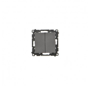 Simon55 łącznik schodowy podwójny czarny bez pikto