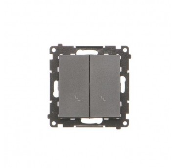 Simon55 łącznik schodowy podwójny czarny mat