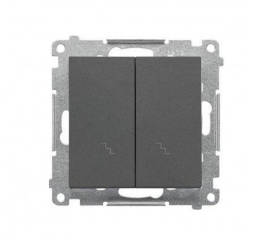 Simon55 łącznik schodowy podwójny Grafitowy mat