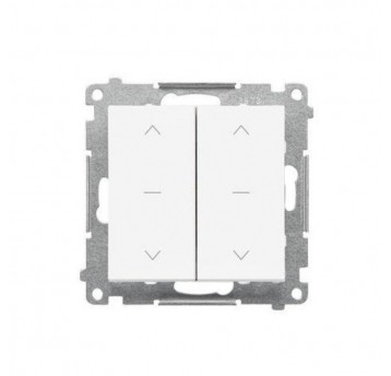 Simon55 Przycisk roletowy podw 10A 250V biały mat